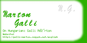 marton galli business card